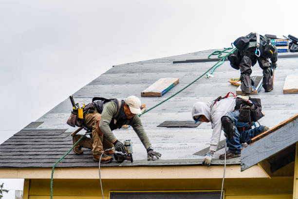 Professional Gutter Installation technician working in Clifton, VA